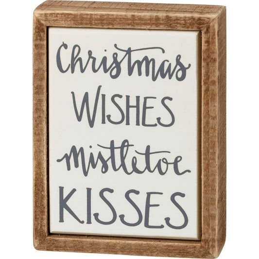 Box Sign Mini - Mistletoe Kisses