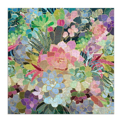Succulent Mosaic 500 Piece Foil Jigsaw Puzzle
